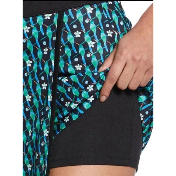 Callaway 16" Hummingbird Print Wrap Golf Skort Size: Medium NWT Women's GR - Picture 3 of 12